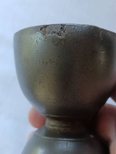 Irish Georgian Double Ended Pewter Drinks Measure