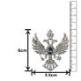 Dual Head Silver Eagle Brooch Image 4