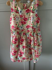 Pretty floral yellow & pink dress