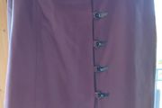 Rowena Avenue Burgundy PU Leather Skirt  XL