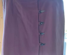 Rowena Avenue Burgundy PU Leather Skirt  XL
