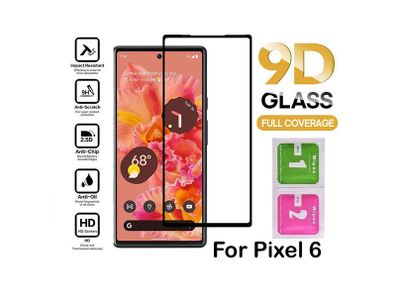 For Google Pixel 6 Tempered Glass 9D Screen Protector Saver Full Coverage Glue - FHT012GPT