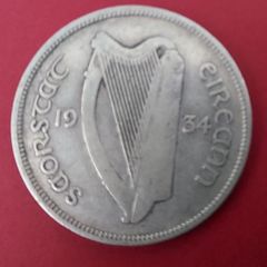 Ireland 1934 Harp Florin Low Mintage in Very Fine condition
