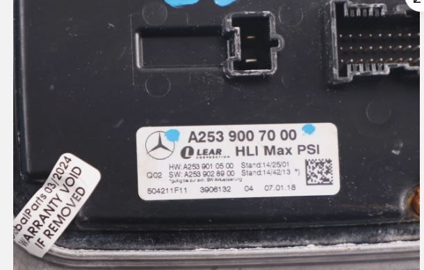 Headlight Module Mercedes X253 C253 Left N/S LED Ballast Unit A2539007000