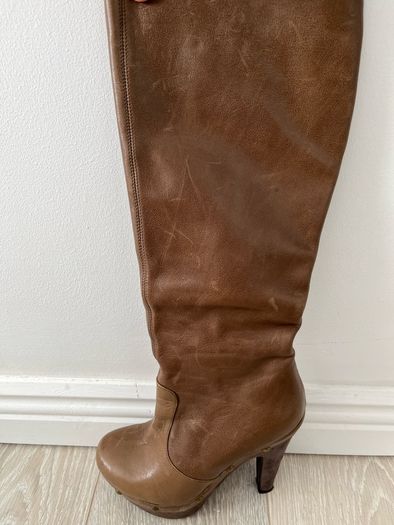 Real leather boots