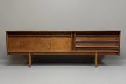 Large Mid Century Modern Asymmetrical Teak Credenza or Media Console