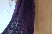 Zara boho swiss dot midi wine burgundy dress S 8/10