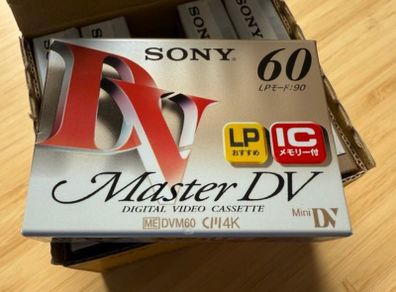 New Sony miniDV masterDV 60min DVM60MM Video Cassetes - 5 pack
