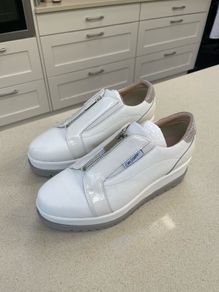 Carl Scarpa White Leather Platform trainer | Size 40