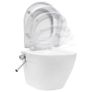 Wall Hung Rimless Toilet with Bidet Function Ceramic White Image 5