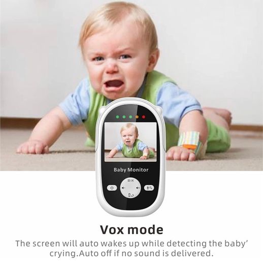 Baby monitor with camera and night vision, Video Baby Monitor no Wifi, Rechargeable Battery, 2 Way Audio Talk, Lullabye music (2.4 inches)