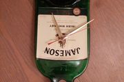 Flattened Jameson Whiskey Bottle Clock