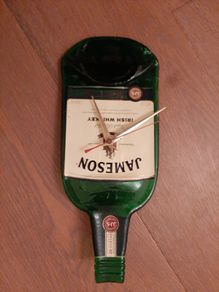 Flattened Jameson Whiskey Bottle Clock