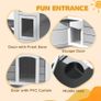 2 Story Cat House Weatherproof Wooden Cat Enclosure Image 4