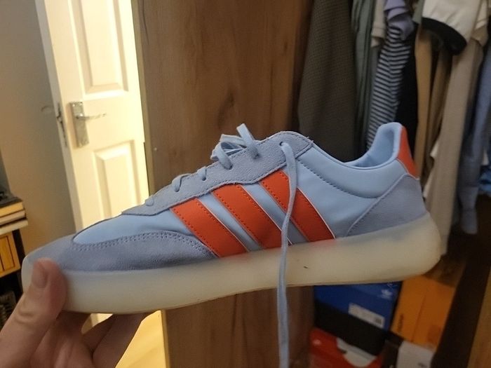 Addidas Sky blue with red stripe size 12 trainer