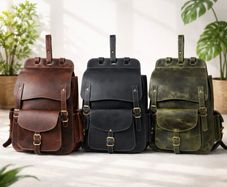 Handmade Genuine Leather Backpack Vintage Rustic Rucksack for Men & Women Travel, School Laptop Bag