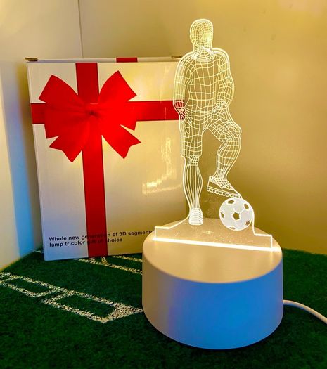 2x Football player 3D Visualisation Light Lamp - Plug-In
