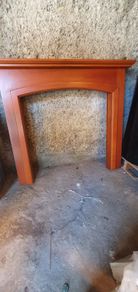wooden fireplace surround