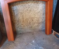 wooden fireplace surround