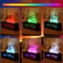 Aromatherapy Diffuser, 150ml Ultrasonic Cool Mist Humidifier, 7 Colors Firelight Flame Diffusers with Remote, Waterless Auto-Off & Timer for Home Office(Black) Image 3