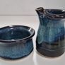 Stunning Bernard Kavanagh Handmade Irish Pottery Creamer & Dish Set Image 2