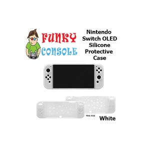 Nintendo Switch OLED Protective Silicone TPU Console Bumper Soft Case Cover White