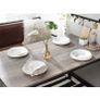 Bar table set, bar table with 2 bar stools, kitchen counter with bar stools, kitchen table and kitchen chairs in industrial design, for kitchen, 120 x 60 x 90 cm, Grey-black Image 4