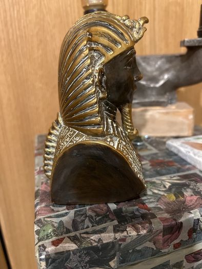 bronze Tutankhamun bust