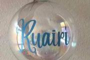 Personalised Glass Christmas baubles
