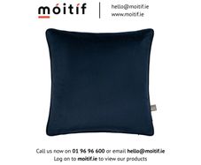 Square Velvet Cushion - Navy