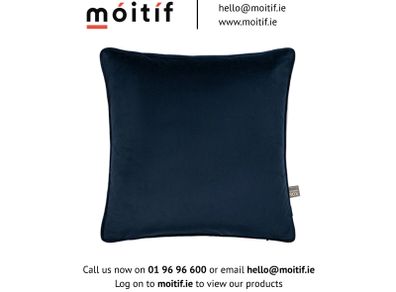 Square Velvet Cushion - Navy