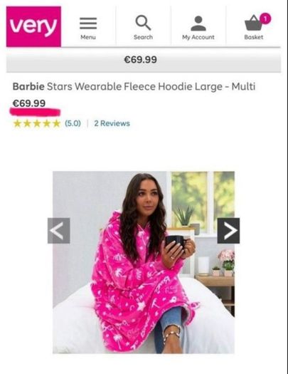 Barbie Hugzee Hoodie Blanket (One Size)