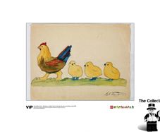 LEGO Illustration Wooden Toy Hen and Chicks Art Print 5006002 This Is A Promotional Lego Item You Can Not Buy In Shops Brand New