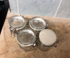 Storage jars glass
