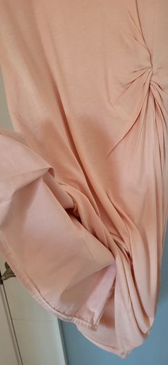 H&M salmon ruched side dress Sz 10UK