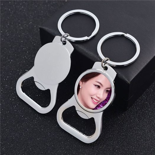 Personalised Keyring - Metal Keyring - Bottle Opener - Round