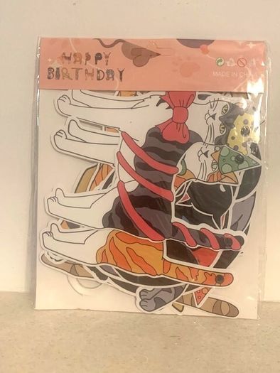 Cat Birthday Banner