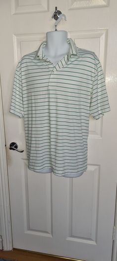 Gary Player Golf Polo Green Strip Size L