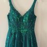 Stunning Peacock Green Debs TY Ball Dress. Size (6-8) Image 8