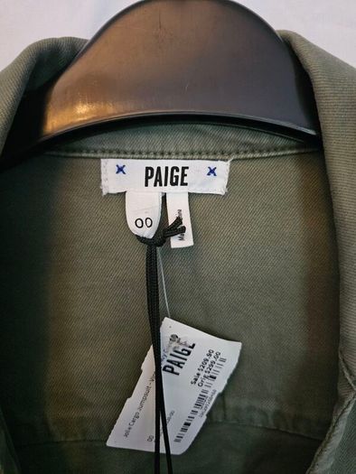 PAIGE Green Boiler Suit Denim Jumpsuit