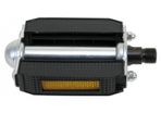 Rubber Black Block Pedals With Reflectors