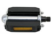 Rubber Black Block Pedals With Reflectors