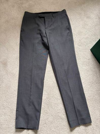 Remus Uomo Slim Fit Grey Wool Rich Suit (36R / 32S)