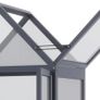 Cold Frame Mini Greenhouse 3 Levels Greenhouse Plant Bed with Opening Roof Double Doors Made of Wood Polycarbonate Weatherproof Gray 70.5 x 42 x 132 cm Image 5