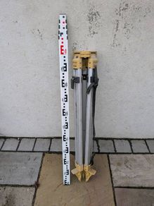 Engineers tripod and staff