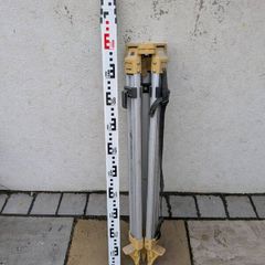 Engineers tripod and staff