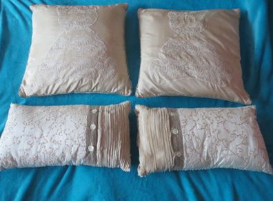Mamas and Papas Famiglia silk cushions x4