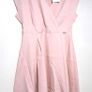 Flared Dress with a Nice Neckline Matching Belt -  pink Image 3