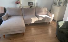 L shaped couch Beige