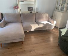 L shaped couch Beige